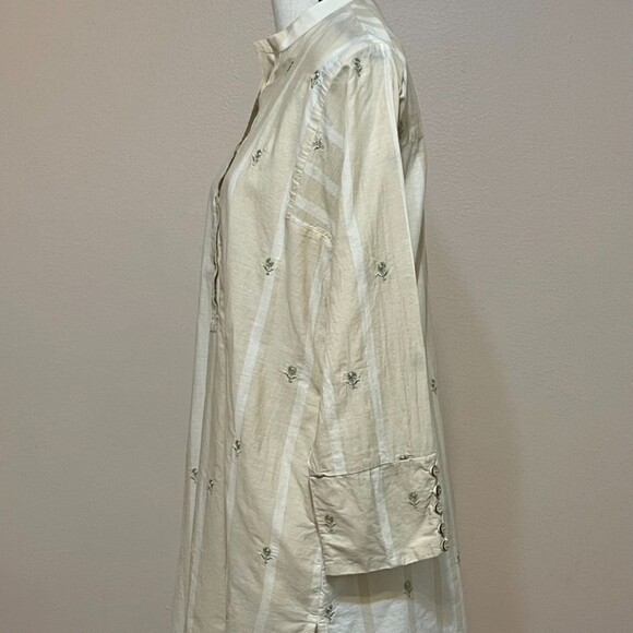 Khaadi Ivory with gold embroidery A line kurta for women Size 14 / Size Large - Picture 4 of 16